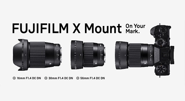 SIGMA lanserer objektiver for Fujifilm X Mount-kameraer